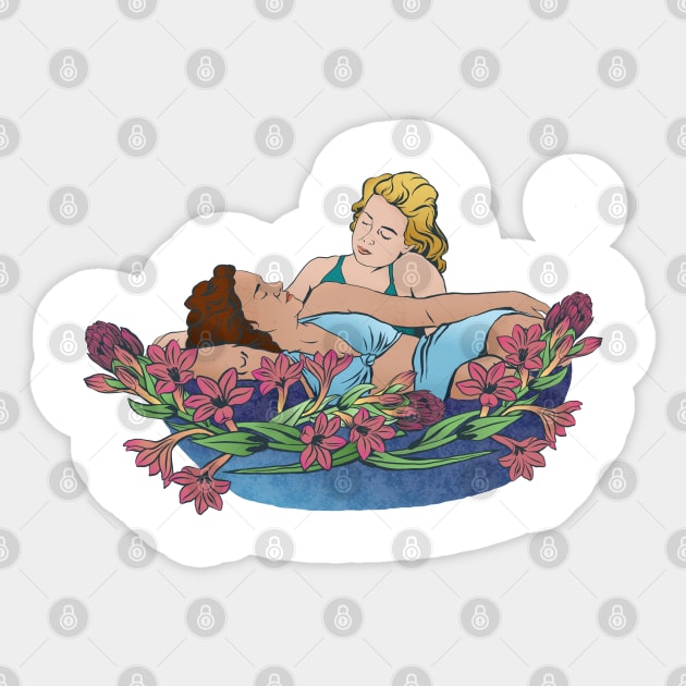 Cute Lesbian Couple Sticker by FabulouslyFeminist